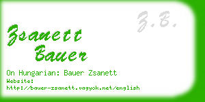 zsanett bauer business card
